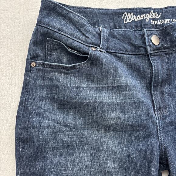 Wrangler Jeans Women Size 13/14 x 32 Straight Leg Western Rodeo Dark Wash Denim - Picture 2 of 12